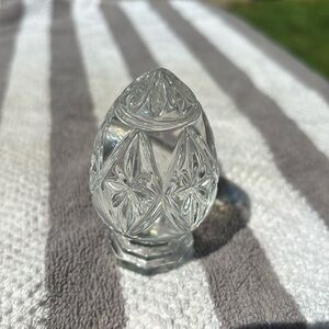 Vintage Bleikistall 24% lead crystal glass egg paperweight made in Germany